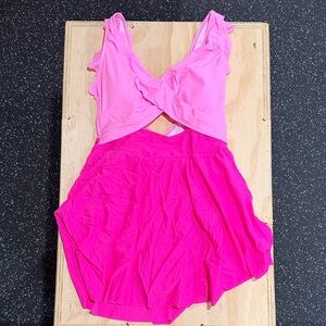 Pink Women's One Piece Swimsuit